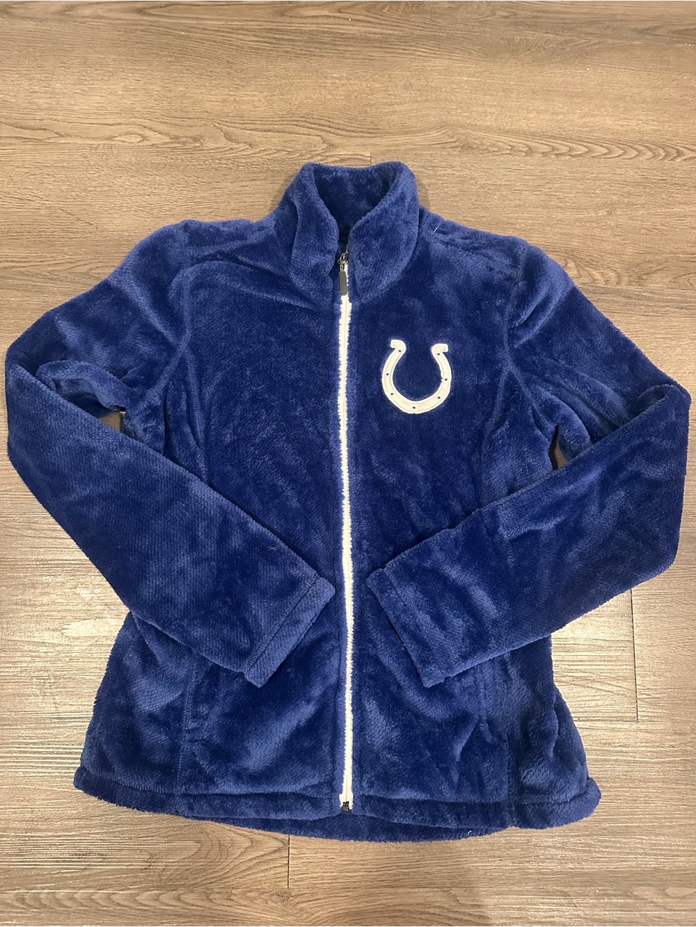 NFL Women's Royal Blue Plush Full-Zip Jacket with Horseshoe Logo